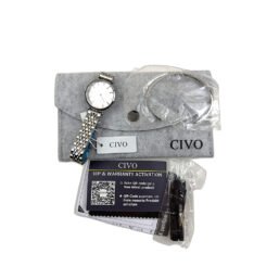 CIVO Sieviešu pulksteņu komplekts ūdensnecaurlaidīgs nerūsējošā tērauda minimālisma analogais rokas pulkstenis