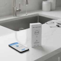 4 iepakojums WiFi ūdens detektors (WiFi 2.4G) 90dB ūdens sensoru trauksme un lietotnes trauksme caurulēm, guļamistabai, virtuvei, vannas istabai, pagrabu