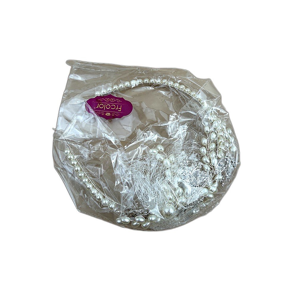 FRCOLOR Līgavas matu aksesuārs - galvas josla ar pērļu dekoriem, kāzām un īpašiem notikumiem