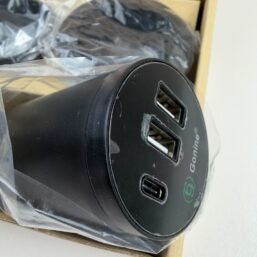 Gonine rakstāmgalda gromets ar USB, slēpta strāvas kontaktligzda, rakstāmgalda uzlādes stacija ar 1 Type C un 2 USB barošanas portiem