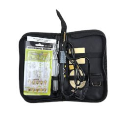 Pyrogrāfijas lodāmurs komplekts, 40 daļas, 80 W digitālais pyrogrāfijas pistole koksnei ar 33 uzgaļiem un veidņu burtiem, temperatūra 200-450 °C koksnes dedzināšanas pildspalva koksnes gravēšanai/DIY, elektriskā un manuāla