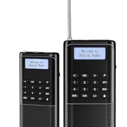 Raddy RD23 Portatīvais digitālais DAB/DAB+ radio ar Bluetooth, skaidru LC displeju, USB-C uzlādējams, 110 iepriekšējo staciju, FM, austiņu ligzda, mājai un ceļojumiem, melns