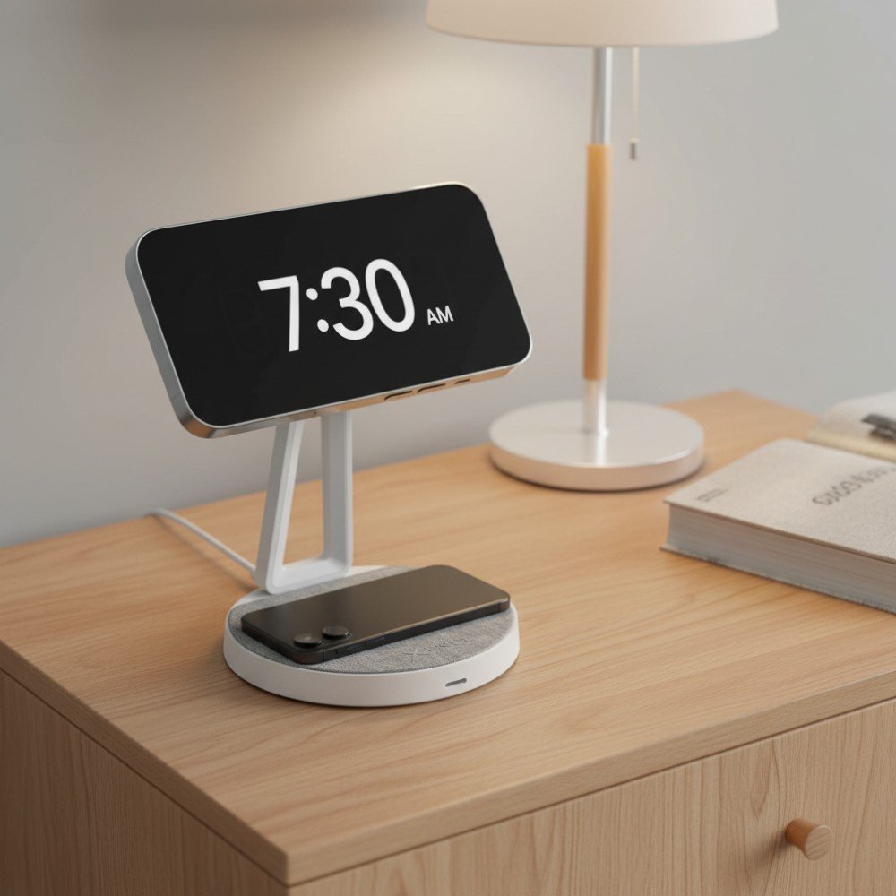 XLayer_MagFix_Pro_2_in_1_Apple_bezvadu_u XLayer MagFix Pro 2 in 1 Apple bezvadu uzlādes stacija, saderīga ar MagSafe, magnētiska, ātra bezvadu uzlāde iPhone 17/16/15/14/13/12/11 Pro Max Plus, AirPods