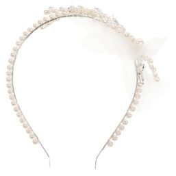 FRCOLOR Līgavas matu aksesuārs - galvas josla ar pērļu dekoriem, kāzām un īpašiem notikumiem