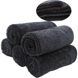 Mikrofiberu tīrīšanas drānas, mikrofiberu drānas, atkārtoti izmantojamas, dvieļi, daudziem mērķiem, stipra putekļu ņemšana, mājsaimniecībai, virtuvei, 30 x 30 cm, 10 gab. komplekts (tumši pelēks)