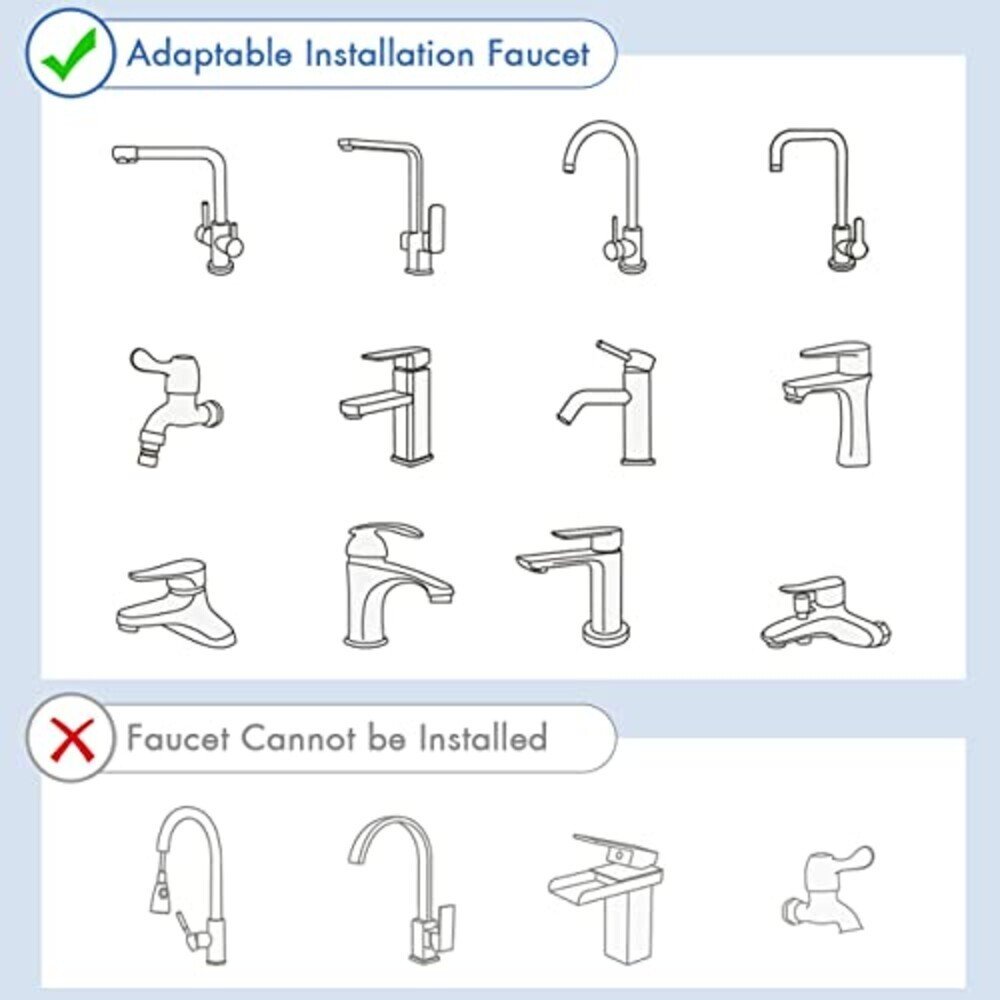 ZEYXINH 1440° Multifunkcionāla rotējoša izplešanās jaucējkrāna sprausla ar 2 režīmiem ūdens izplūdei virtuvei/vannas istabai