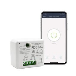 LoraTap Mini Smart WiFi Slēdzis Bezvadu Tālvadības Laika Slēdzis Releja Modulis, Balss Kontrole ar Alexa, Google Home un Tālruņa Lietotni, Nav Nepieciešama Huba, 10A/1100W, 100-250VAC, Balts