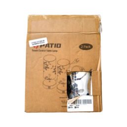 GPATIO naktslampu komplekts 2 gabali, taustas apgaismojums, dimmējams galda dekors guļamistabai un dienasgaismas LED rakstāmgalda lampa ar 2 USB uzlādes portiem